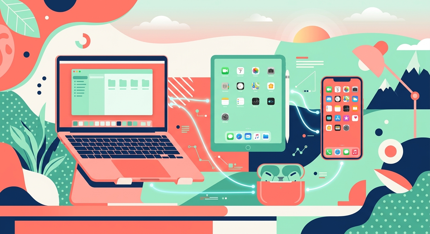 Экосистема Apple — MacBook iPad iPhone AirPods работают вместе