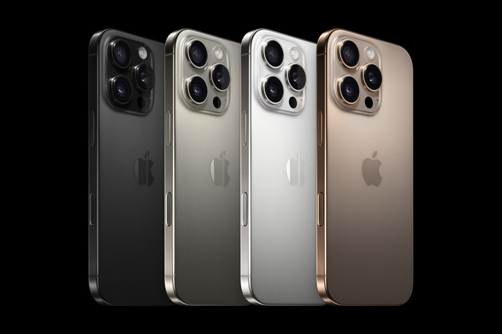 iPhone 16 Pro Max цвета — Black, Natural, White, Desert Titanium