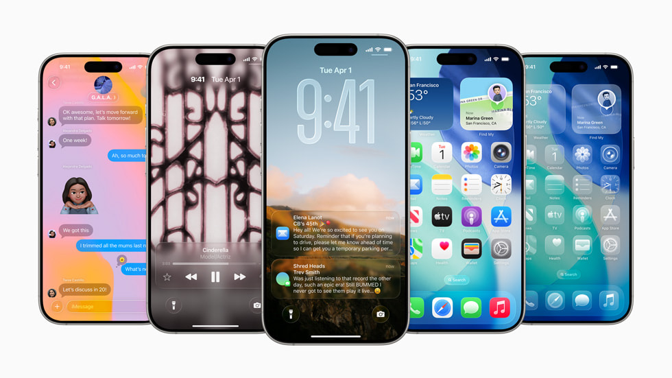 iOS 26 — новый интерфейс с Liquid Glass на iPhone